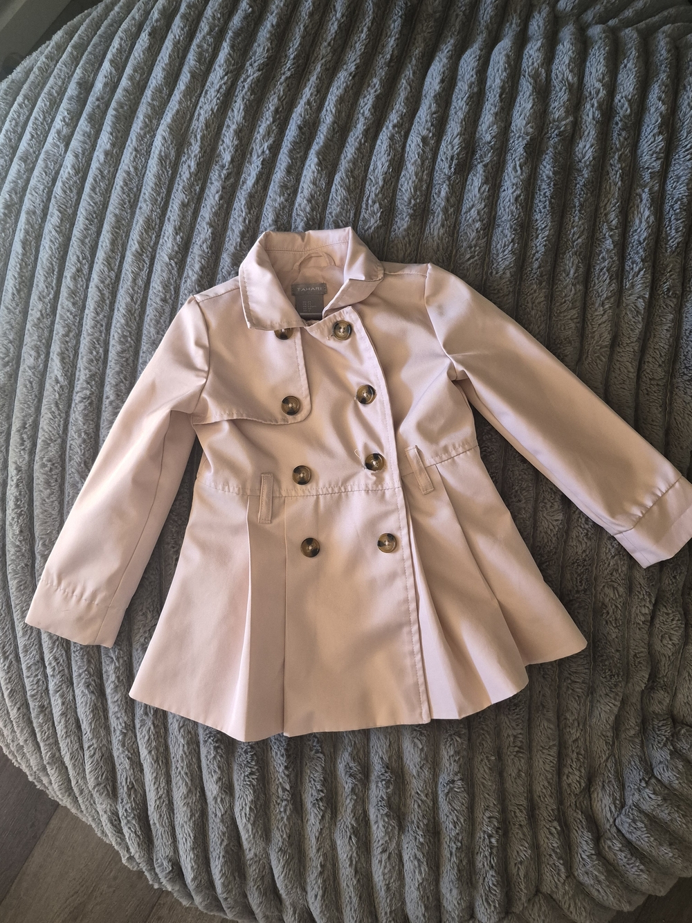 Tahari Girls' Light Pink Coat